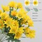 Summer Daisy Bouquets – 12 Bundles Artificial Yellow Silk Flowers, UV Resistant for Outdoor & Indoor Decor
